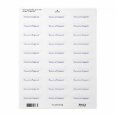 Persoonlijk Vertrouwelijk Label (Full Sheet)