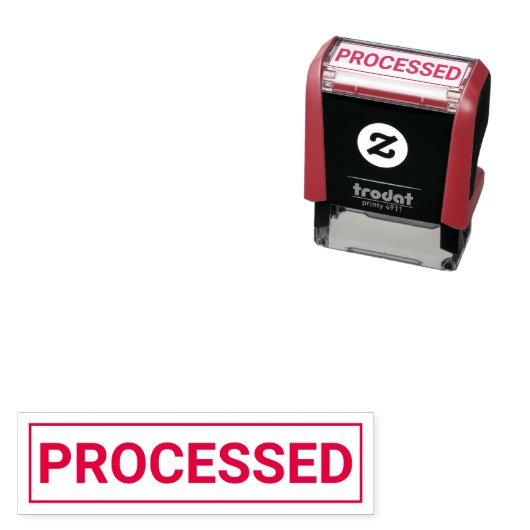 Persoonlijk VERWERKT Label Zelfinkend Stempel Des (In situ)