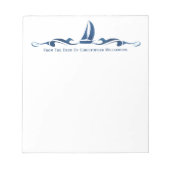 Persoonlijk verzend schip Nautical Monogrammen Notitieblok (Voorkant)