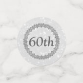 Persoonlijk verzilverde 60e verjaardag confetti (Kleine voorkant)