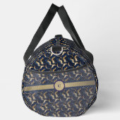 Persoonlijk Vet Abstract Goud & Marineblauw Plunjezak (Rechts)