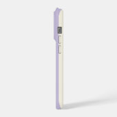 Persoonlijk Vet Monogram, Lila Streep iPhone Hoesje (Linkerkant)