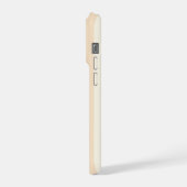 Persoonlijk Vet Monogram, Neutrale Streep iPhone Hoesje (Linkerkant)