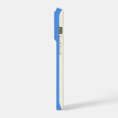 Persoonlijk Vette Monogram, Blauwe Streep iPhone Hoesje (Linkerkant)