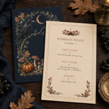 Persoonlijk Victoraans Samhain Raven dinermenu