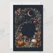 Persoonlijk Victoraans Samhain Raven dinermenu (Achterkant)