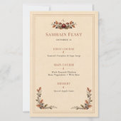Persoonlijk Victoraans Samhain Raven dinermenu (Voorkant)
