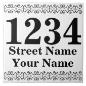 Persoonlijk Victoriaans Adres Tile Tegeltje (Voorkant)
