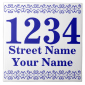 Persoonlijk Victoriaans Adres Tile Tegeltje (Voorkant)