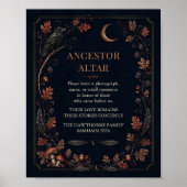 Persoonlijk Victoriaans Samhain Voorouderaltaar Bo Poster (Voorkant)