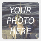 Persoonlijk vierkant foto-stickerblad vierkante sticker (Voorkant)