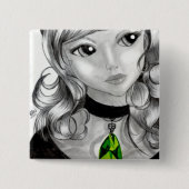 Persoonlijk Vierkante Button 5,1 Cm (Voorkant)