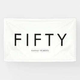 Persoonlijk vijftig vet 50e verjaardagsfeest spandoek