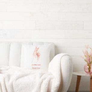 Persoonlijk vingertje hart babykamer kussen