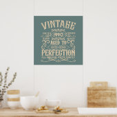 Persoonlijk vintage 35e verjaardagsfeest poster (Keuken)