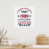 Persoonlijk vintage 35e verjaardagsfeestje poster (Keuken)