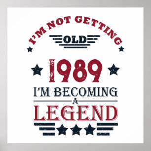 Persoonlijk vintage 35e verjaardagsfeestje poster