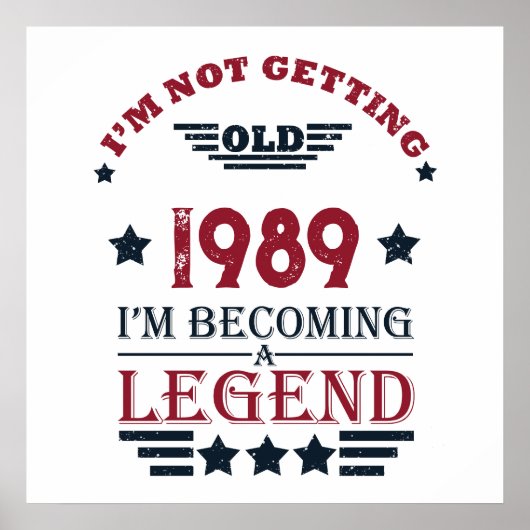 Persoonlijk vintage 35e verjaardagsfeestje poster (Voorkant)