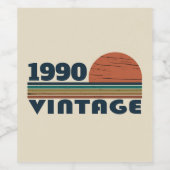 Persoonlijk vintage 35e verjaardagsfeestje wijn etiket (Enkel label)