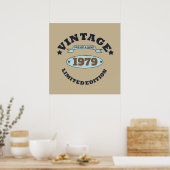 Persoonlijk vintage 45e verjaardagscadeau poster (Keuken)