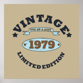 Persoonlijk vintage 45e verjaardagscadeau poster