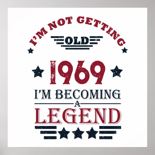 Persoonlijk vintage 55e verjaardagsfeest poster (Voorkant)
