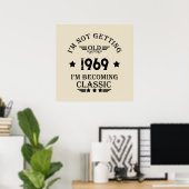 Persoonlijk vintage 55e verjaardagsfeestje poster (Thuiskantoor)