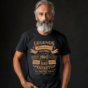 Persoonlijk vintage 65e verjaardag whisky label t-shirt