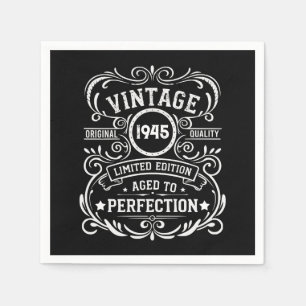 Persoonlijk vintage 80ste verjaardags cocktailfees servet