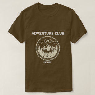 Persoonlijk vintage beer- en berg outdoor T-shirt