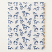 Persoonlijk Vintage Blauwe Paard Klassiek Landelij Planner (Achterkant)