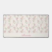 Persoonlijk vintage bloemenmonogram bureaumat (Voorkant)