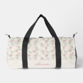 Persoonlijk vintage bloemenmonogram plunjezak (Voorkant)