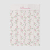 Persoonlijk vintage bloemmotief roos monogram tissuepapier (Voorkant)