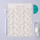 Persoonlijk vintage bloemmotief roos monogram tissuepapier (Craft)