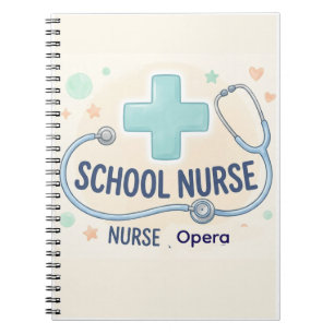 Persoonlijk vintage bord voor schoolverpleegster notitieboek