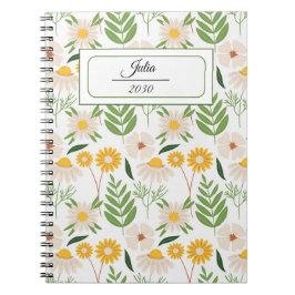 Persoonlijk Vintage Botanisch Bloemmotief Notitieboek