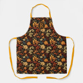 Persoonlijk vintage herfstbladpatroon schort (Voorkant)