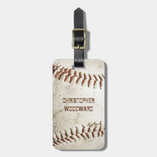 Persoonlijk vintage honkbal bagagelabel