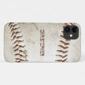 Persoonlijk vintage honkbal Case-Mate iPhone case (Achterkant (horizontaal))