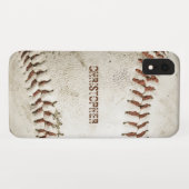 Persoonlijk vintage honkbal Case-Mate iPhone case (Achterkant (horizontaal))