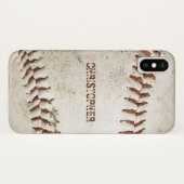 Persoonlijk vintage honkbal Case-Mate iPhone case (Achterkant (horizontaal))