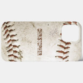 Persoonlijk vintage honkbal Case-Mate iPhone case (Achterkant (horizontaal))