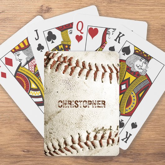 Persoonlijk vintage honkbal pokerkaarten