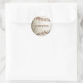 Persoonlijk vintage honkbal ronde sticker (Tas)