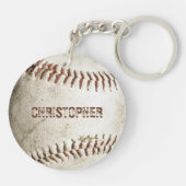 Persoonlijk vintage honkbal sleutelhanger (Achterkant)