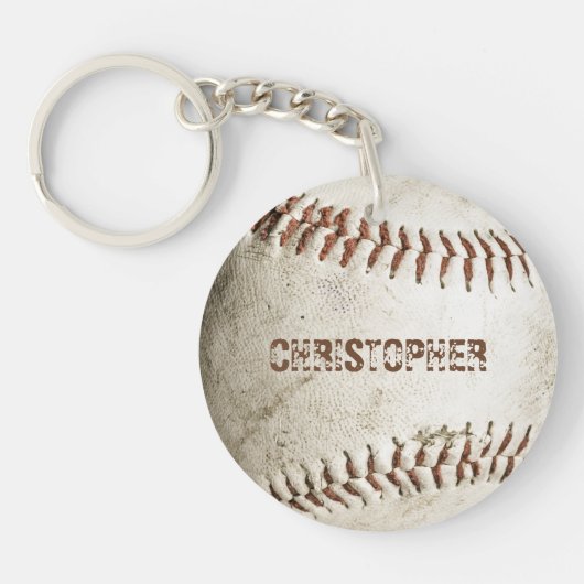 Persoonlijk vintage honkbal sleutelhanger (Voorkant)