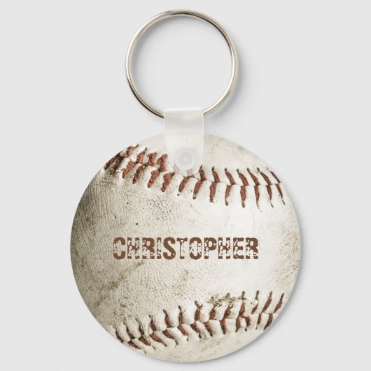 Persoonlijk vintage honkbal sleutelhanger (Voorkant)
