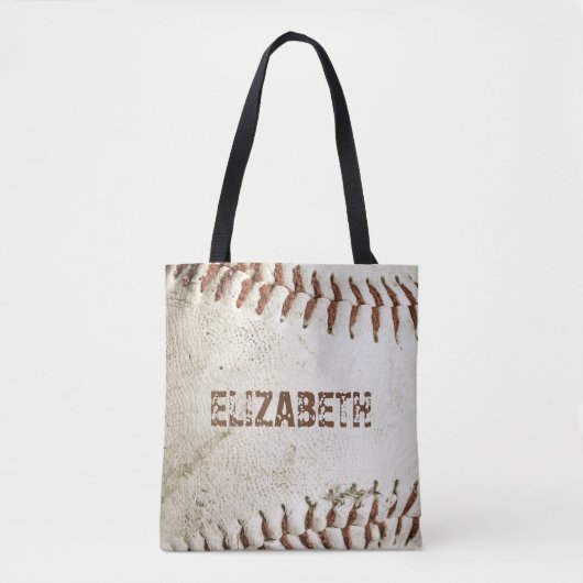 Persoonlijk vintage honkbal tote bag (Voorkant)
