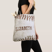 Persoonlijk vintage honkbal tote bag (Dichtbij)